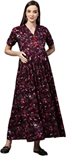 Women's Rayon Floral Maternity Dress/Pregnancy Dress/Easy